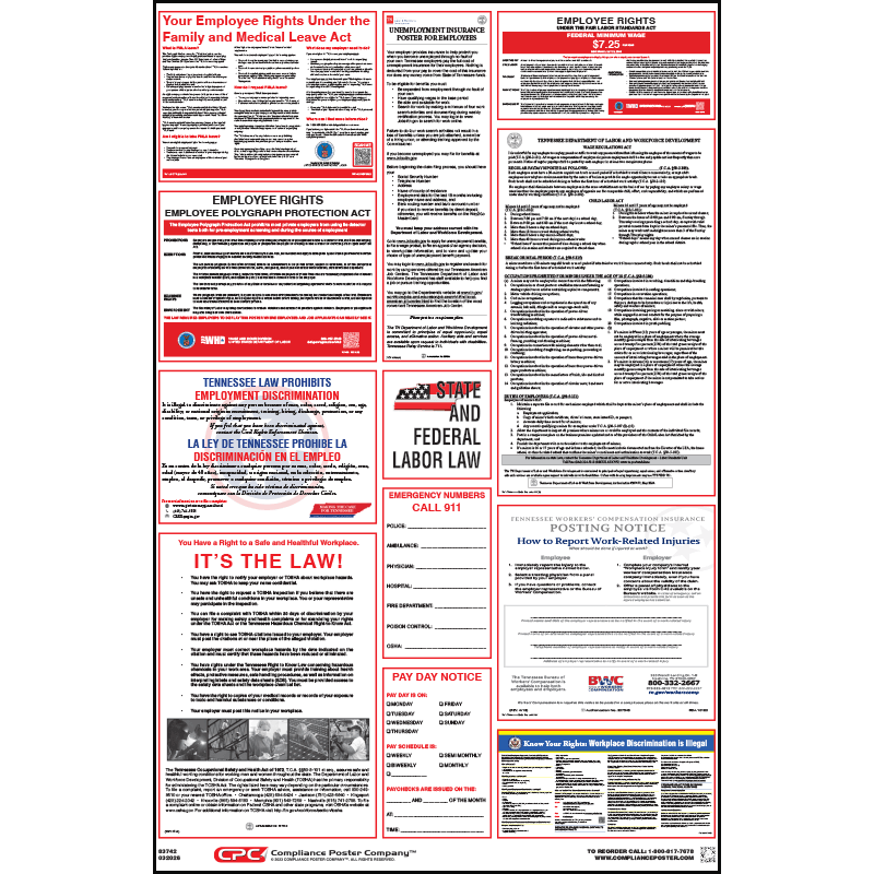 Tennessee Labor Law Poster