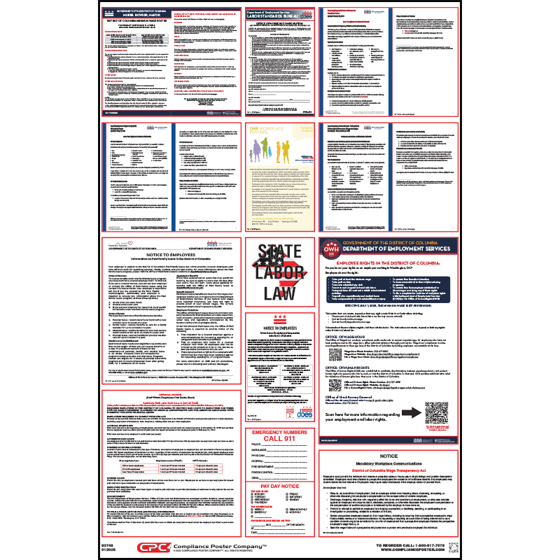 District of Columbia Labor Law Poster
