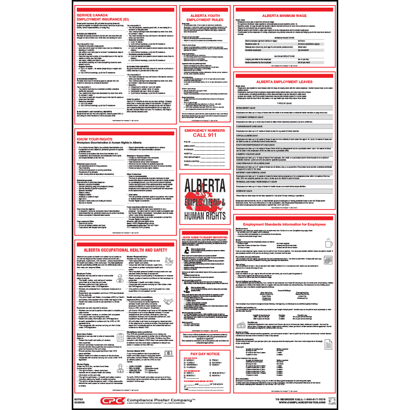 Alberta Labour Law Poster