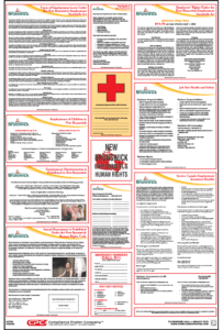 New Brunswick Labor law compliance Poster