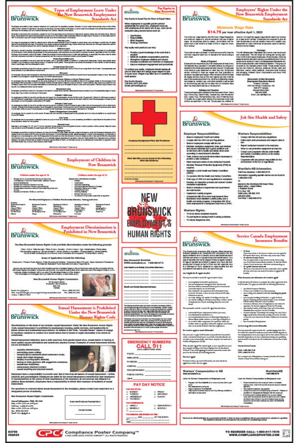 New Brunswick Labour Law Poster