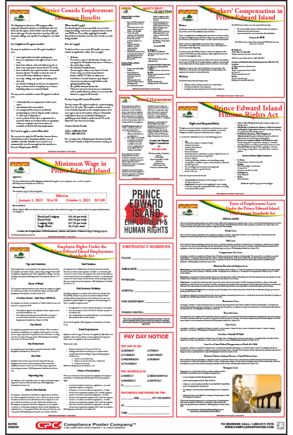 Prince Edward Island Labour Law Poster