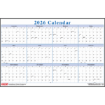Blue Horizontal 12-Month Calendar