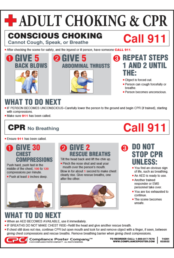 Adult Choke Saving Poster