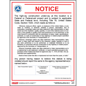 Federal Aid Highway Construction Poster