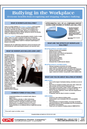 Bullying in the Workplace Poster