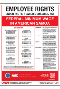 American Samoa Federal Minimum Wage Poster