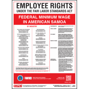 American Samoa Federal Minimum Wage Poster