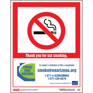 Arizona No Smoking Poster