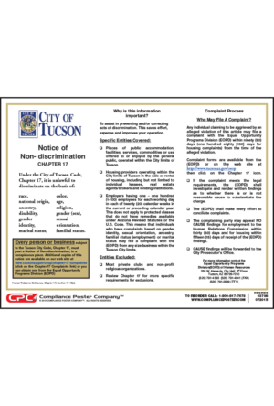 Tucson Non-Discrimination Poster
