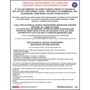 Arkansas Human Trafficking Poster