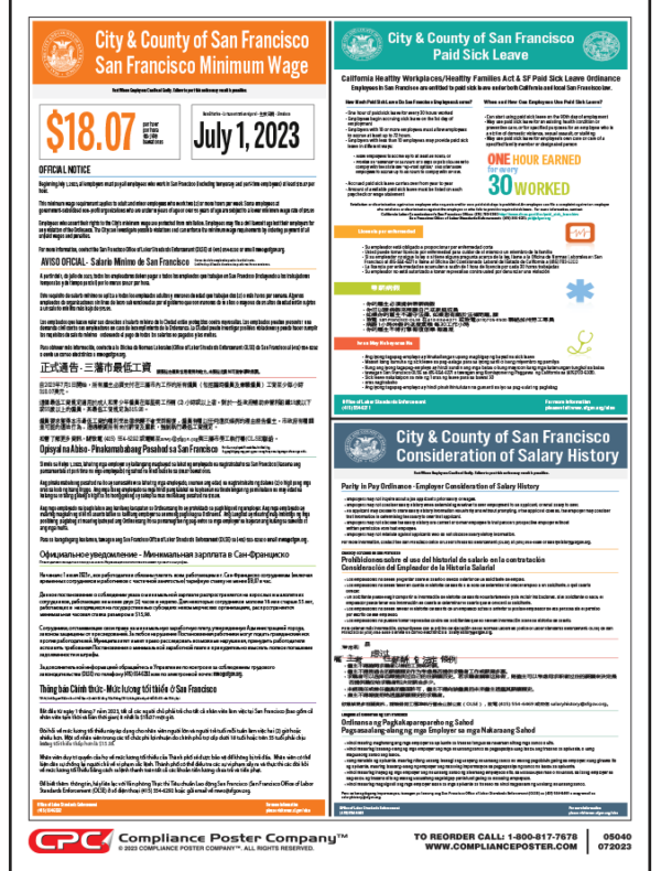 San Francisco Minimum Wage Poster