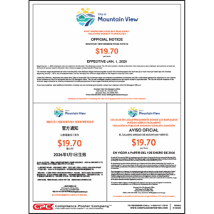 City of Mountain View, CA Minimum Wage Poster