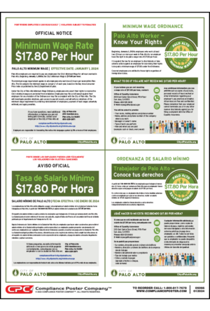 Palo Alto Minimum Wage Poster