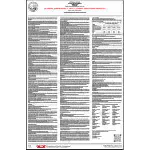 CA IWC Poster #6 - Laundry, Linen, Dry Cleaning