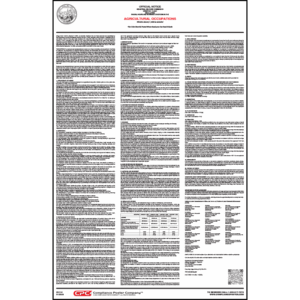 CA IWC Poster #14 - Agricultural Occupations