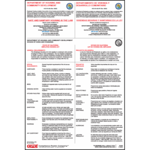 California Bilingual Agricultural Employee Housing Act Poster