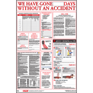 California OSHA Industrial Workplace Safety Poster