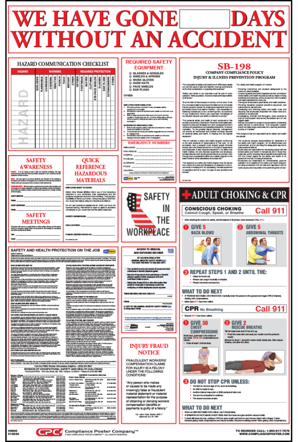 Cal/OSHA Workplace Safety Poster