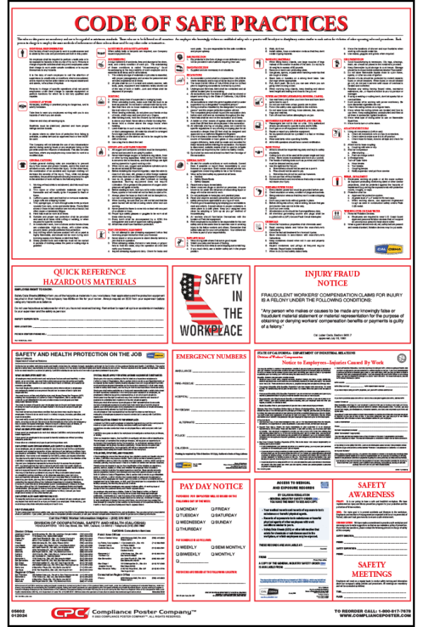 California OSHA Code of Safe Practices