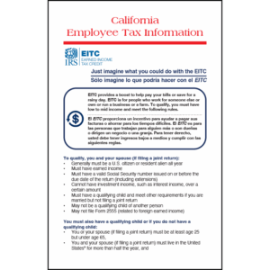 California Employee Tax Information Booklet