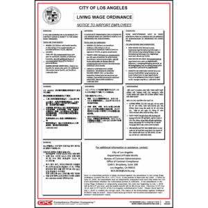 City of Los Angeles, CA Airport Living Wage Poster