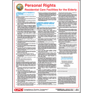 California Personal Rights Residential Care Facilities for the Elderly