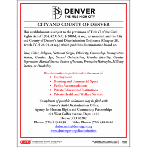 Denver Anti-Discrimination Poster