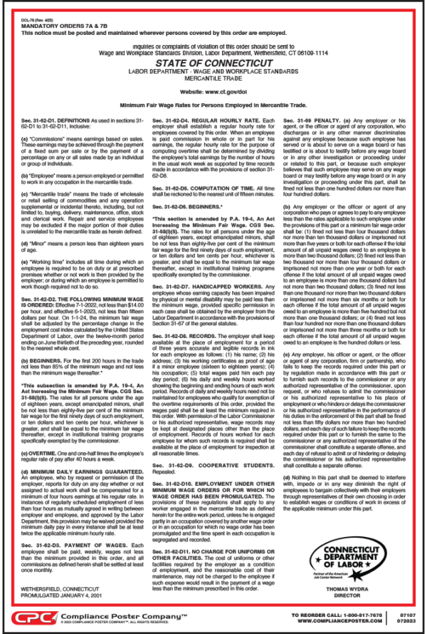 Connecticut Wage Order 7A and 7B