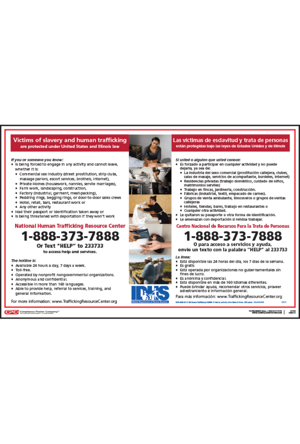 Illinois Human Trafficking Poster - Bilingual