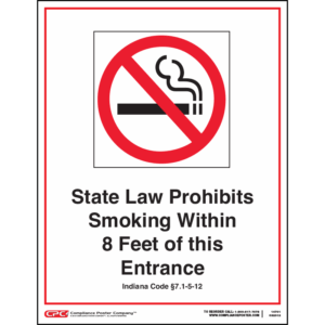 Indiana No Smoking Poster