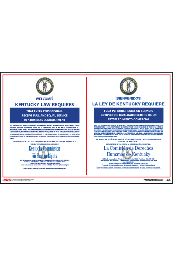 Kentucky Bilingual Public Accommodation Poster