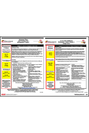 Montgomery County Minimum Wage Poster - English
