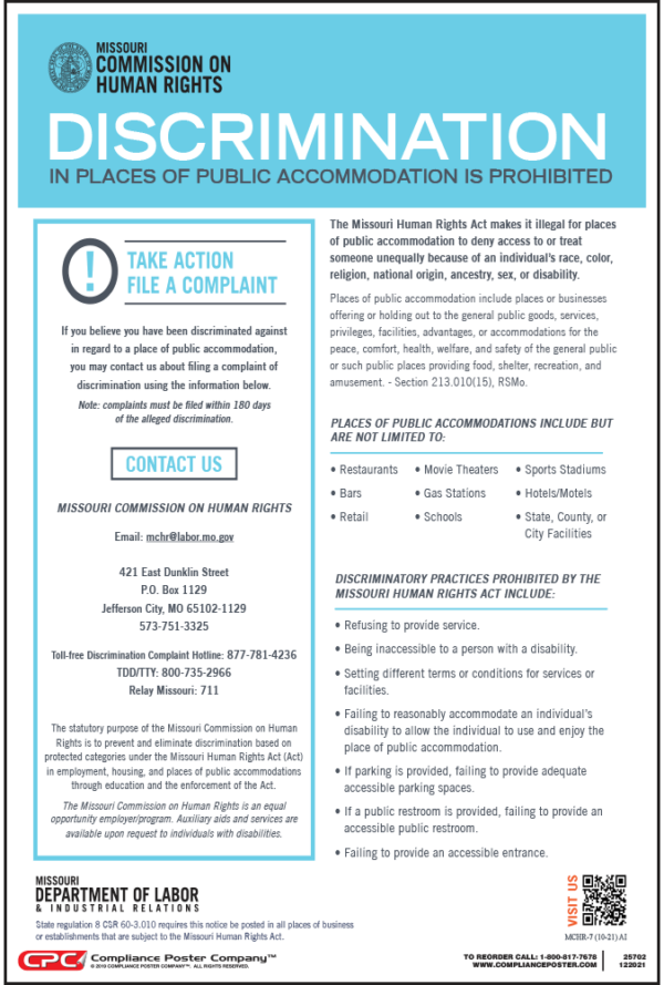 Missouri Public Accommodation Poster