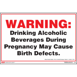Missouri Alcohol Health Warning Poster