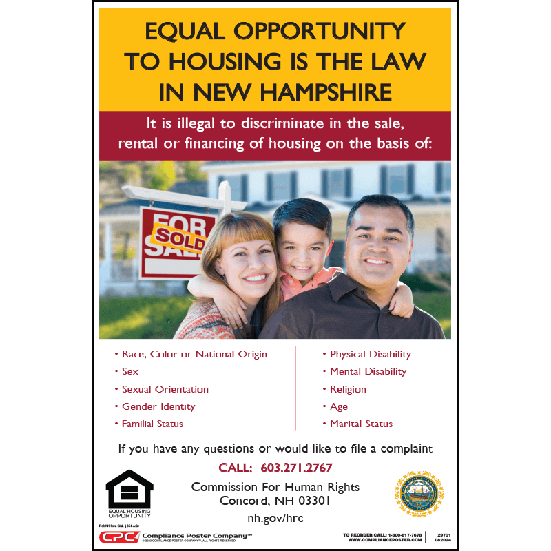 New Hampshire Equal Opportunity for Housing Poster