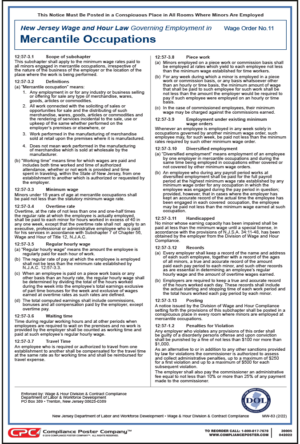 New Jersey Mercantile Occupations Order