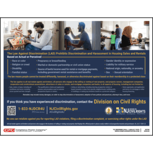 New Jersey Discrimination in Housing Poster
