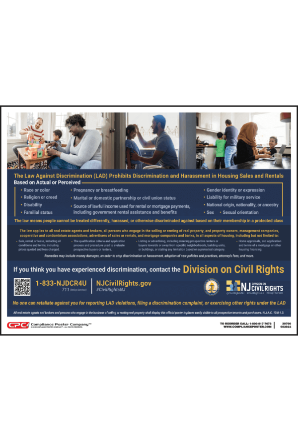 New Jersey Discrimination in Housing Poster