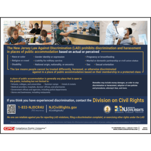 New Jersey Official Public Accommodation Poster