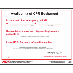 New York CPR Notice to Patrons