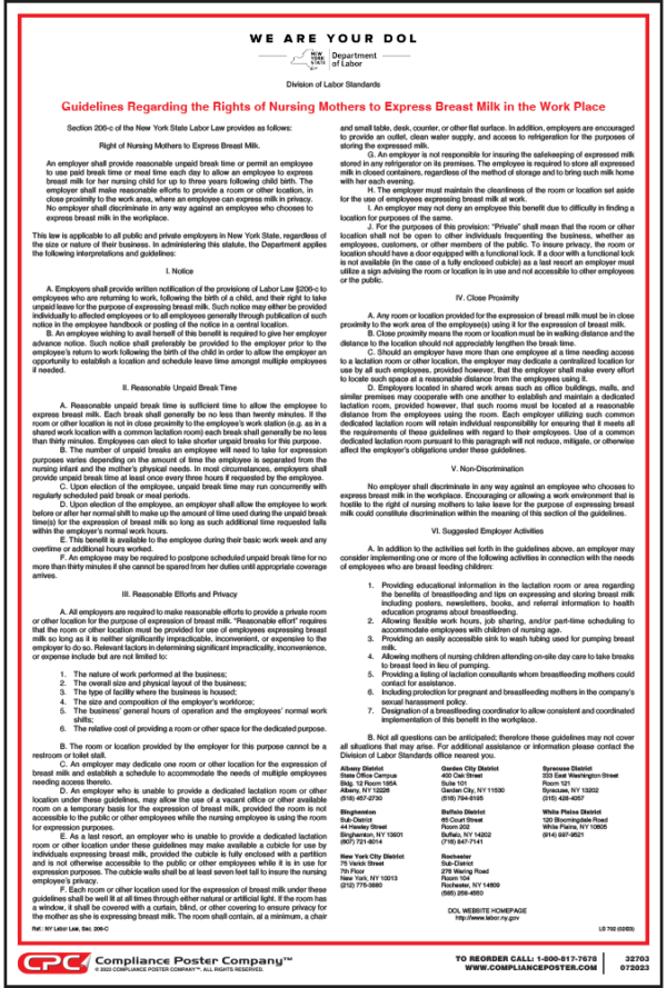 New York Bilingual Right to Express Breast Milk Poster