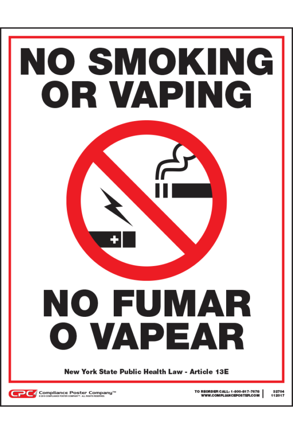 New York No Smoking Poster