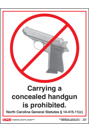North Carolina Concealed Handgun Poster