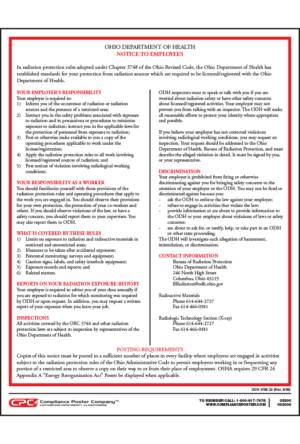 Ohio Radiation Protection Poster
