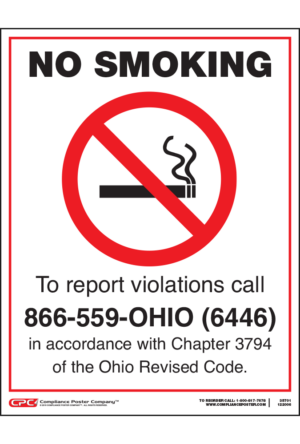 Ohio No Smoking Poster
