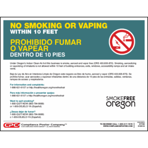 Oregon No Smoking Poster
