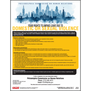 Philadelphia Entitlement to Leave Due to Domestic or Sexual Violence Poster
