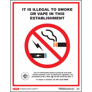 Rhode Island No Smoking Poster