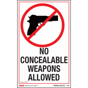 South Carolina No Weapons Poster